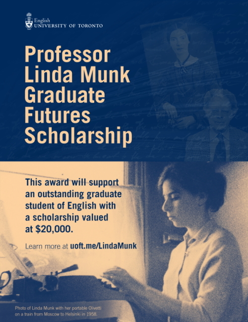 The Linda Munk Graduate Futures Scholarship poster.