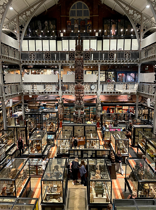 Students toured the Pitt Rivers Museum at the University of Oxford.