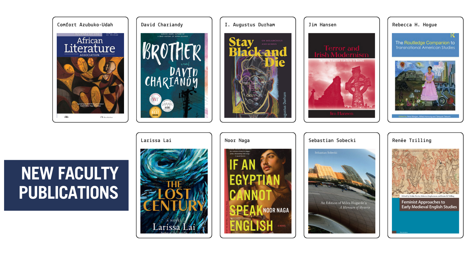 New Faculty Publications