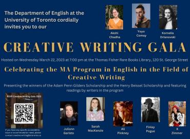 Poster for the Creative Writing Gala.