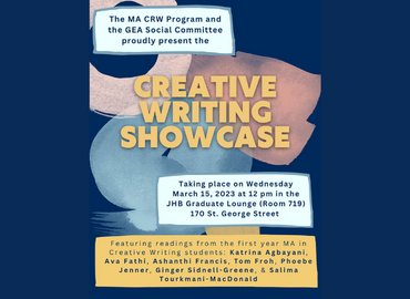 Creative Writing Showcase Poster