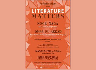 Poster of the Literature Matters event