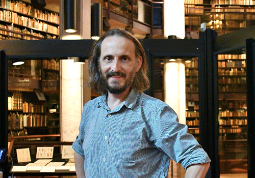 Tim Perry is a medieval manuscript and early book librarian at the Fisher Library.