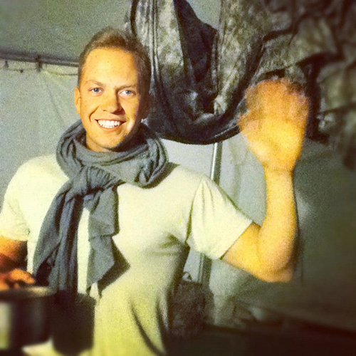  Zak Jones at an aid station at the U.S. National Training Center, Fort Irwin, California